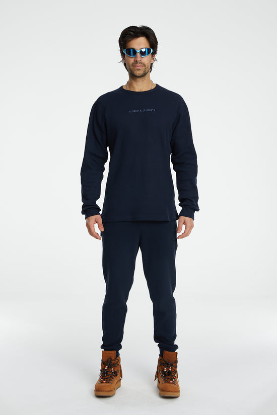 Waffle Sweatshirt - Dark Navy