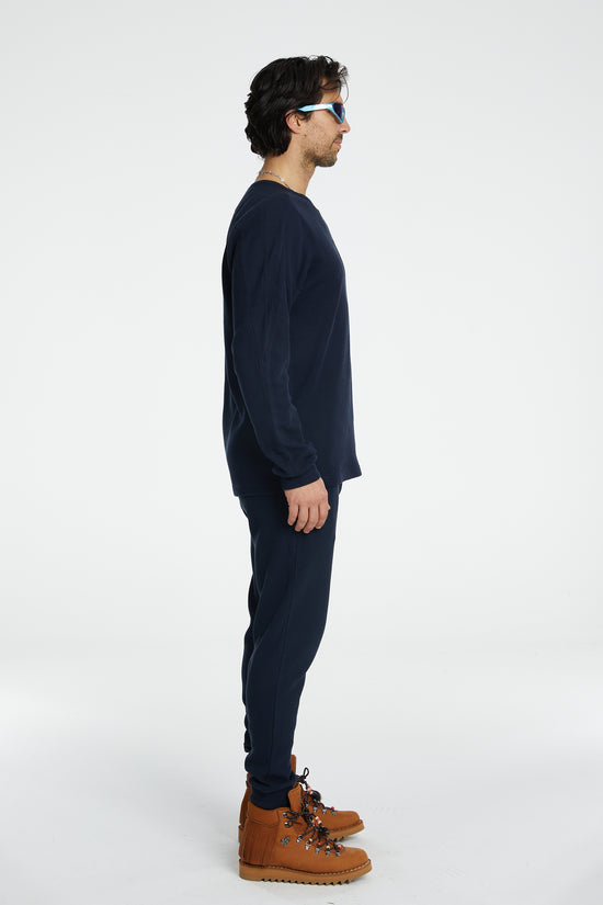 Waffle Sweatshirt - Dark Navy