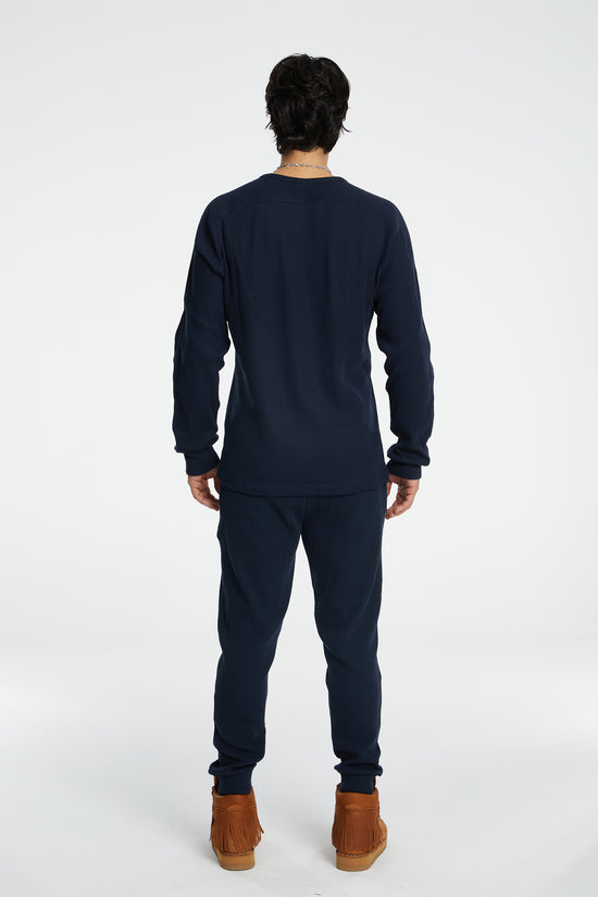 Waffle Sweatshirt - Dark Navy