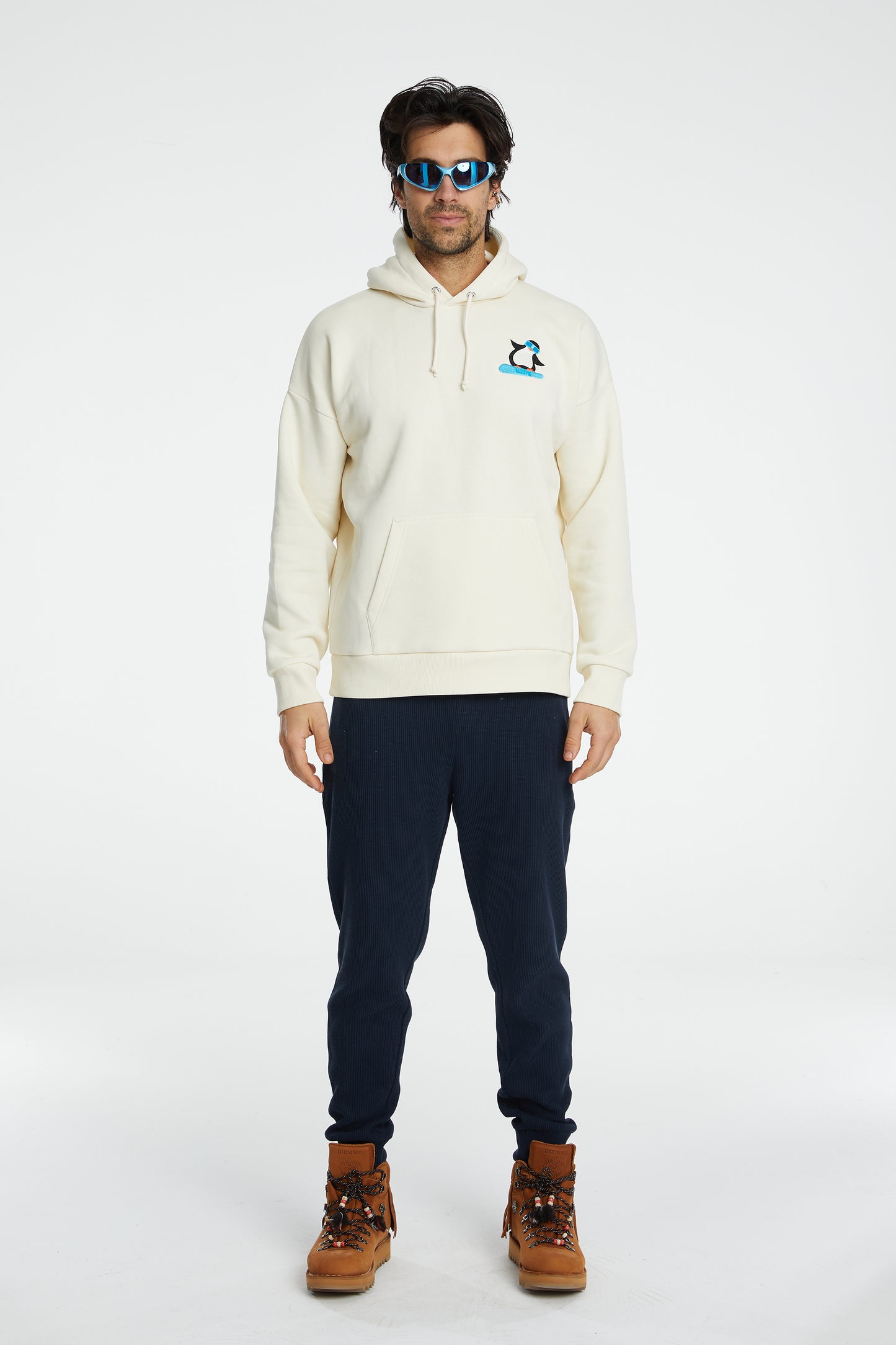 Penguin Kapüşonlu Sweatshirt - Krem