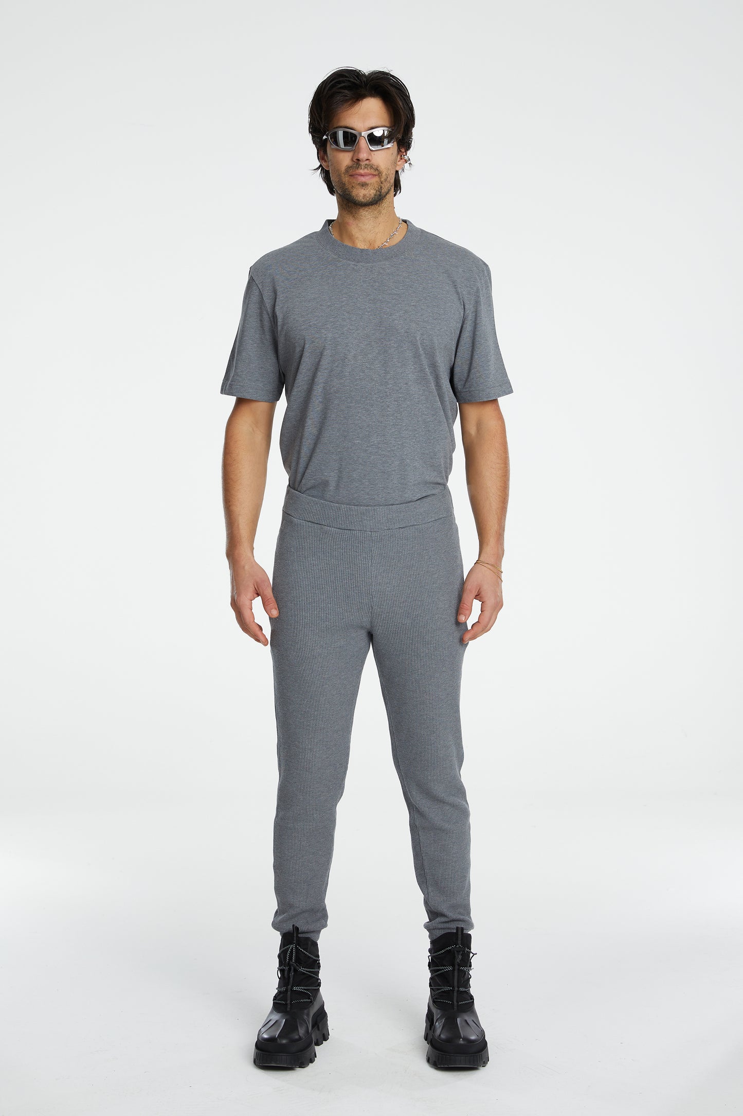 Waffle Sweatpants - Grey