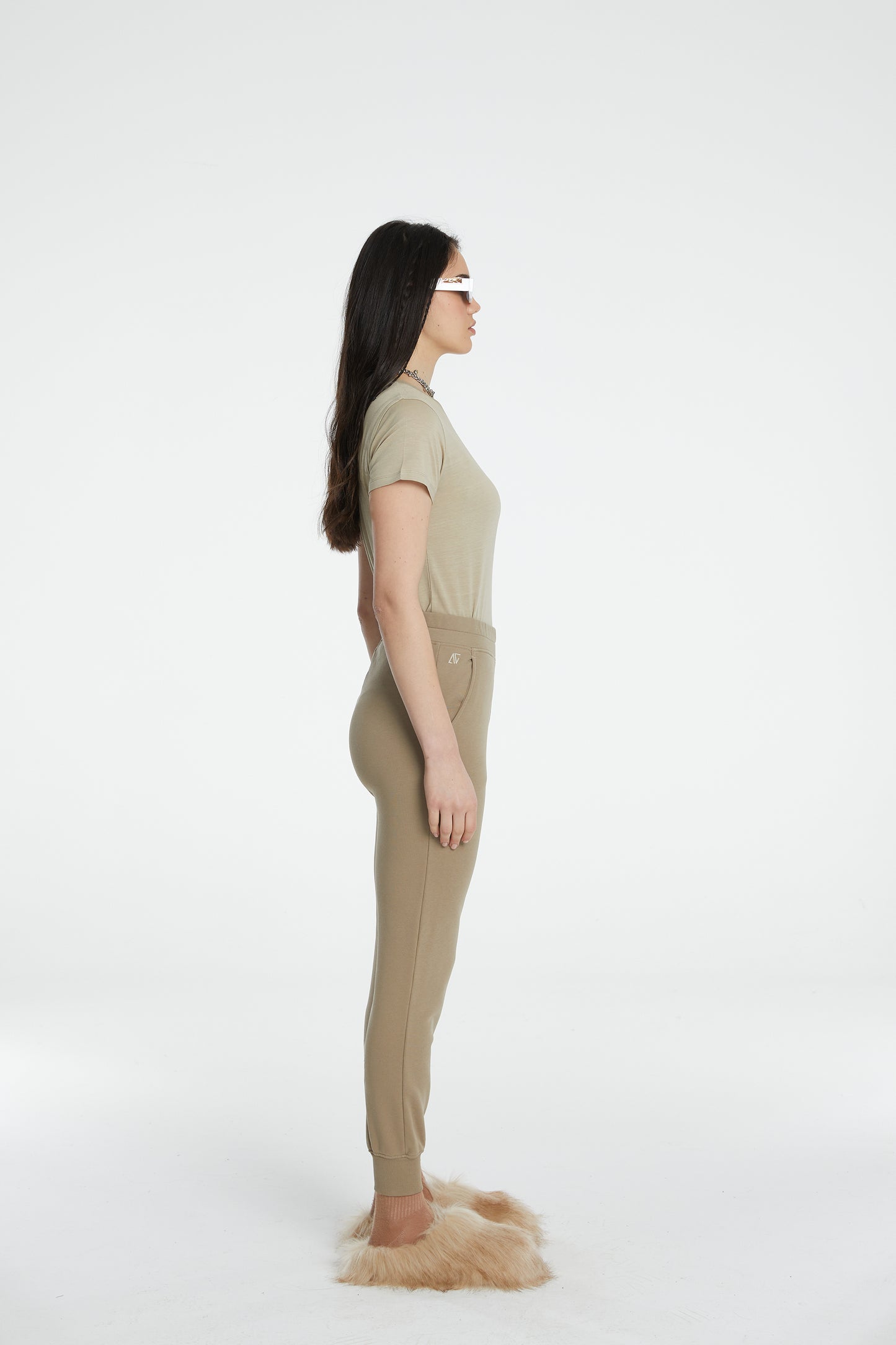 Cotton Tube Sweatpants - True Beige
