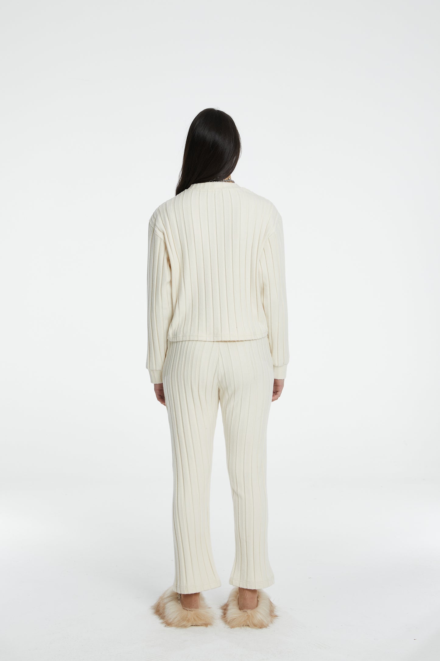 Stripe Crewneck Sweatshirt - Cream