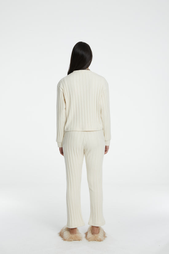 Stripe Crewneck Sweatshirt - Cream