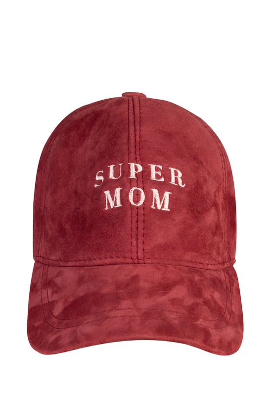 Süper Mom Süet Deri Şapka