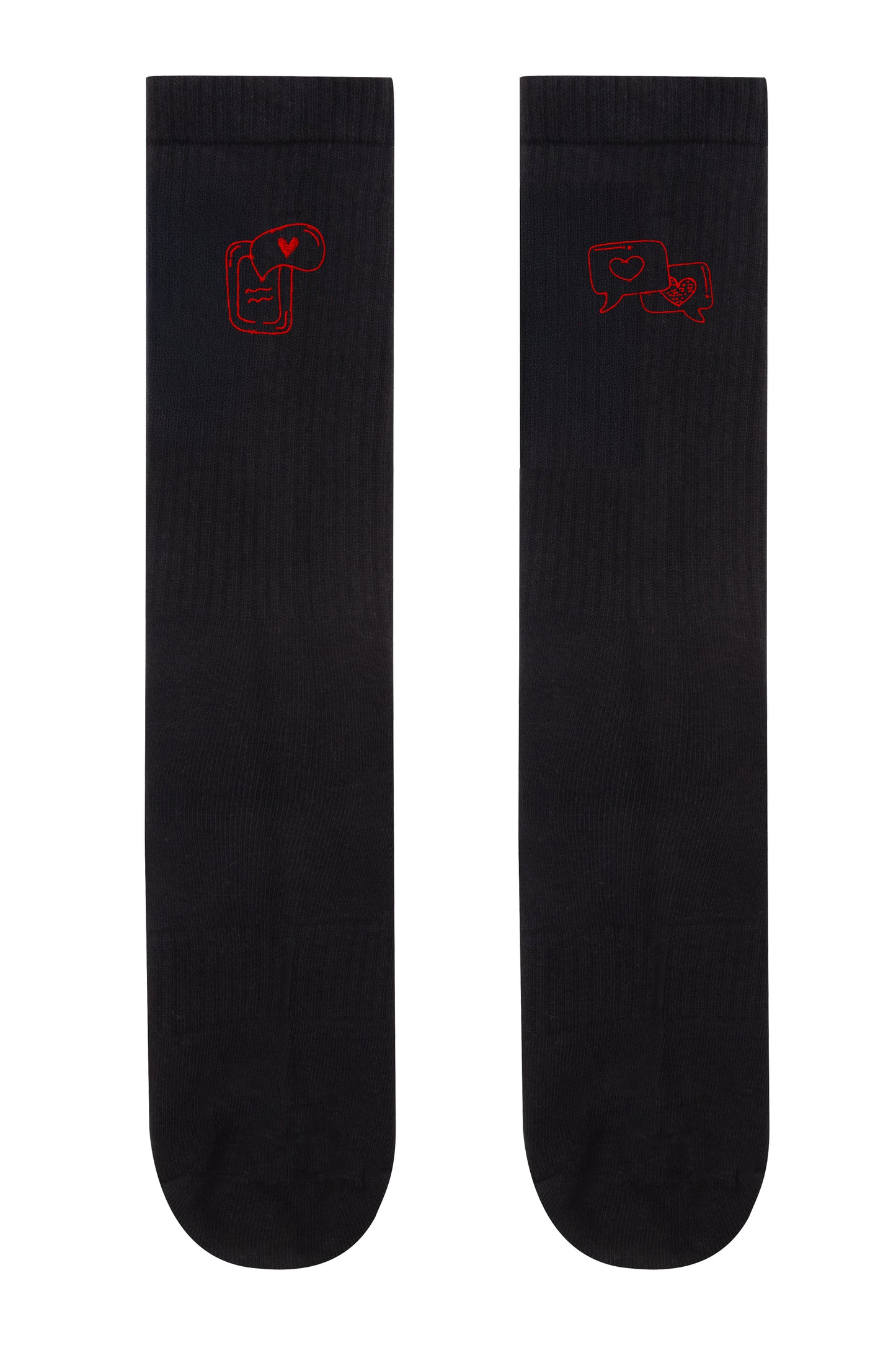 Text I Love You Çorap