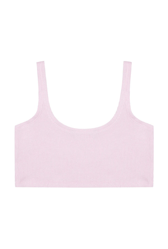 Waffle Tank Top - Cold Blush