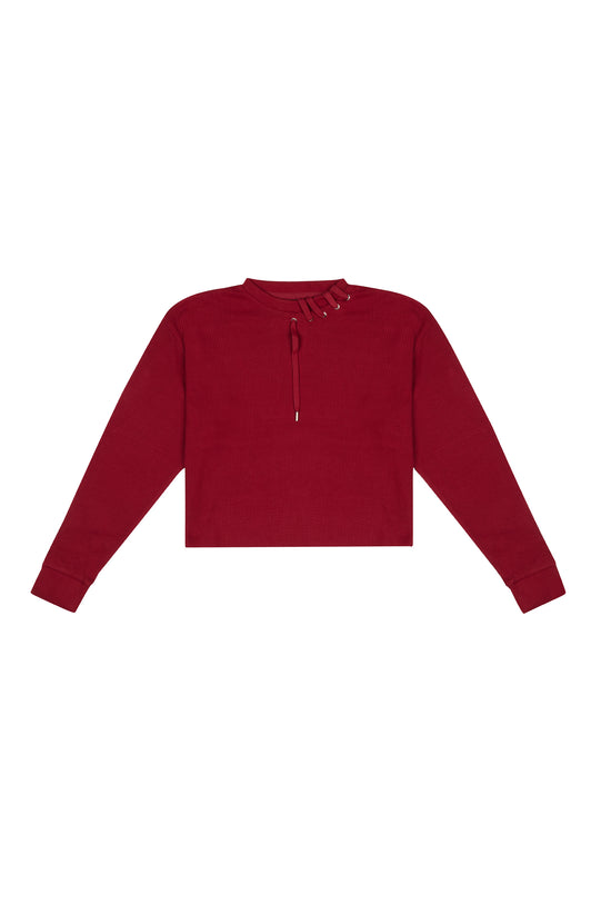 Waffle Sweatshirt - Wine