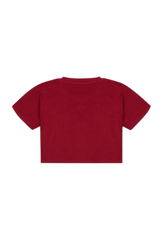 Waffle T-Shirt - Wine