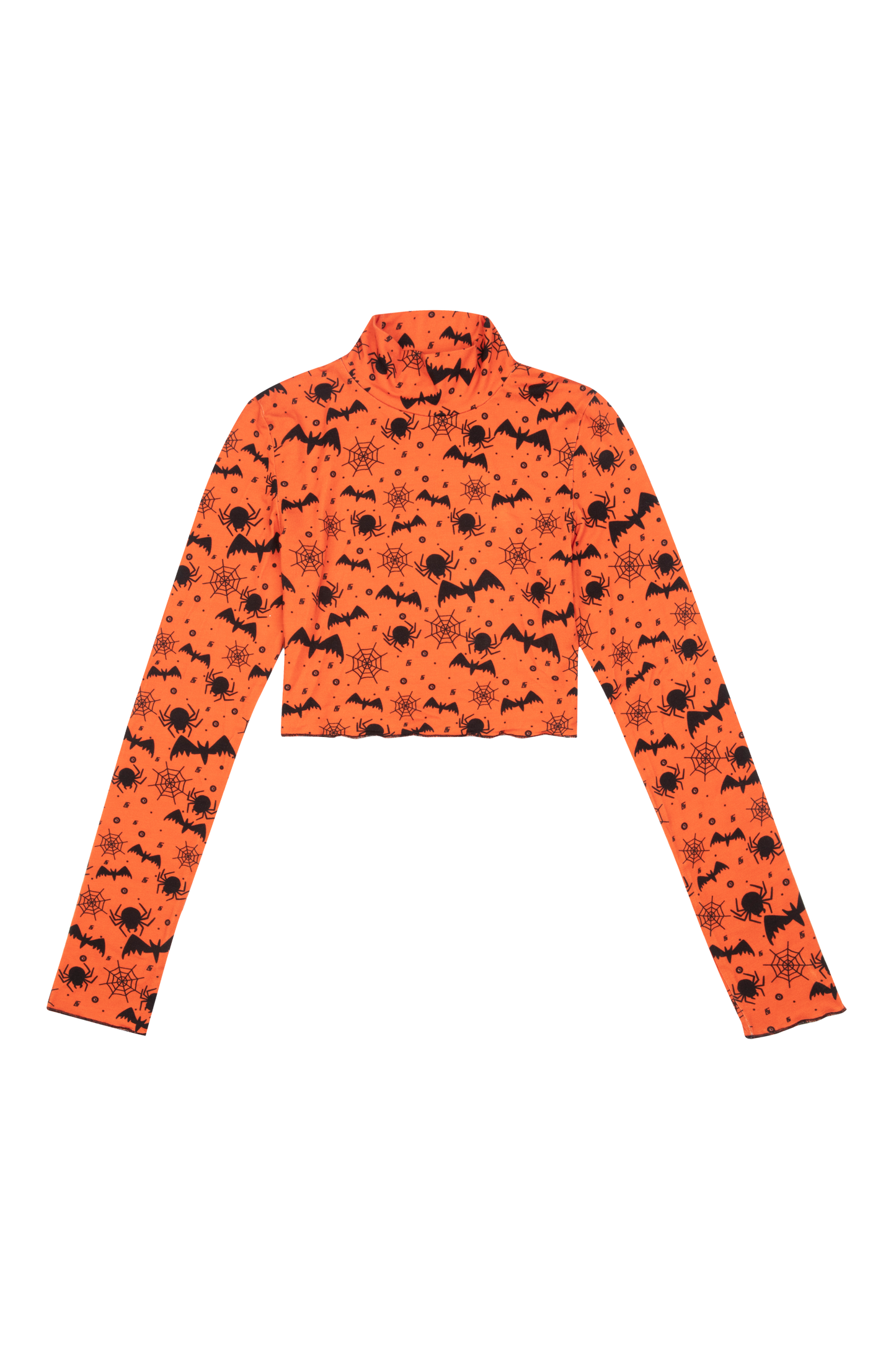 Halloween - Yarasa Desen Baskılı Uzun Kollu T-Shirt