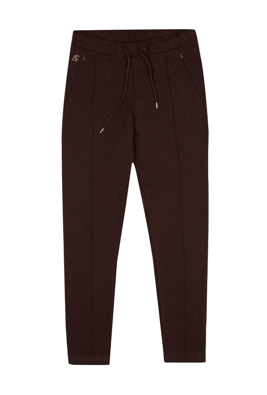 Cotton Skinny Sweatpants -Brown