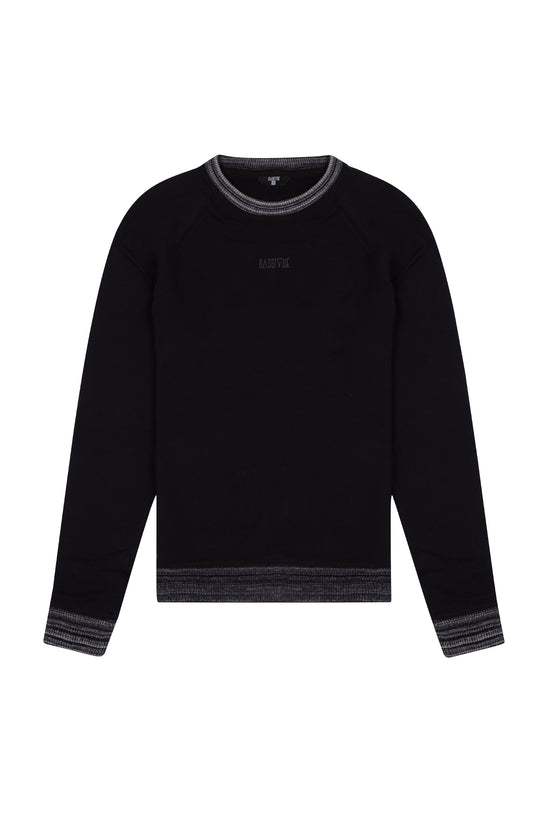 Knit Sweatshirt- Black