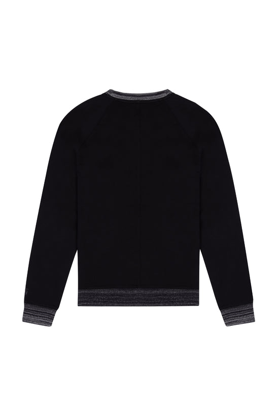Knit Sweatshirt- Black