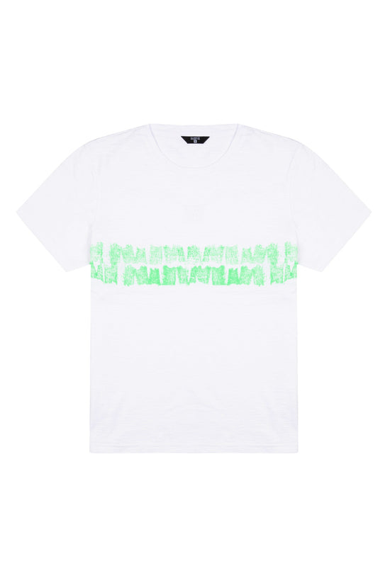 Cotton T-Shirt- White Line Dye