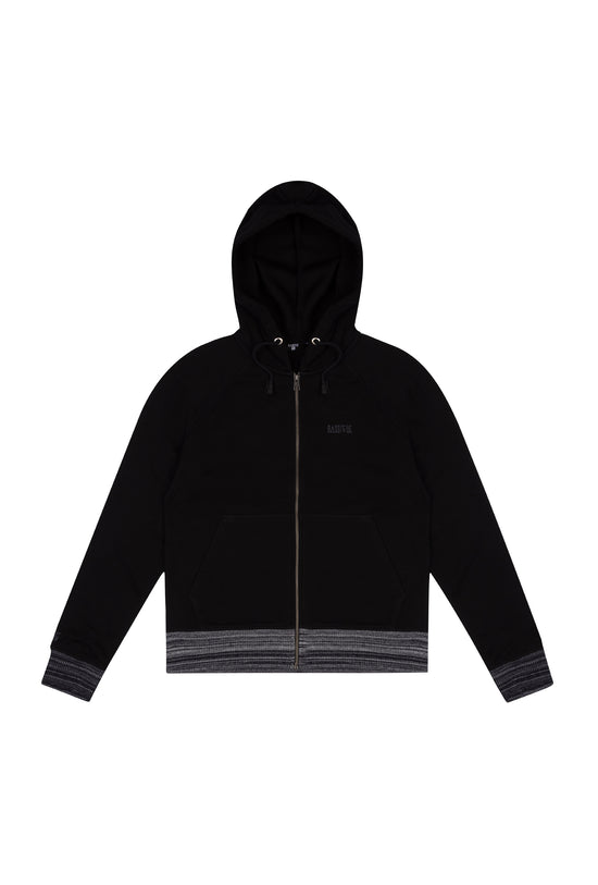 Knit Zipper Sweatshirt - Black