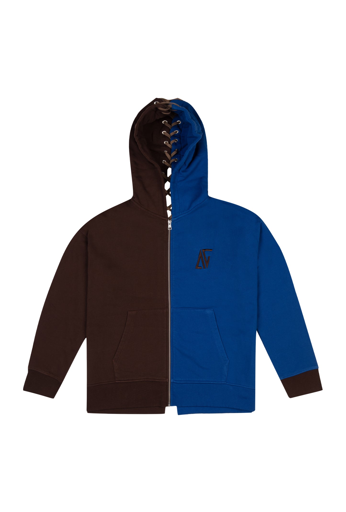 Birdeye Zipper Sweatshirt - Dark Oak/Lazuli Blue