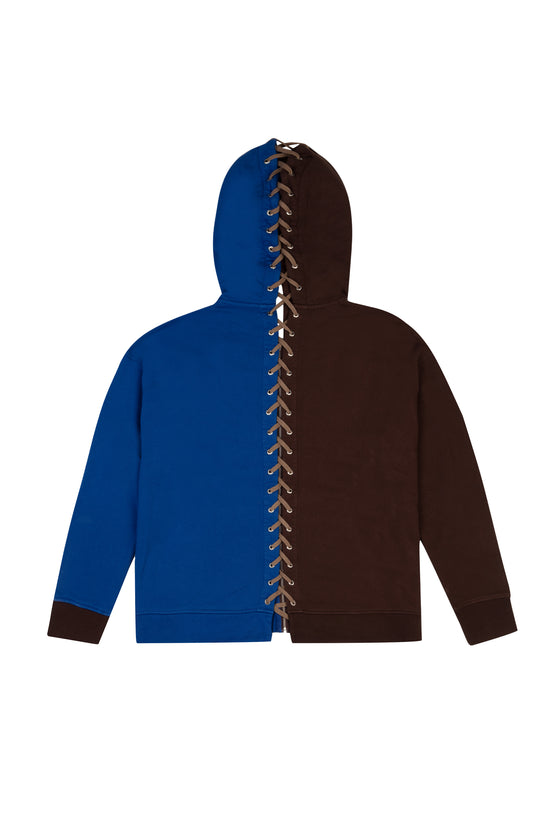 Birdeye Zipper Sweatshirt - Dark Oak/Lazuli Blue