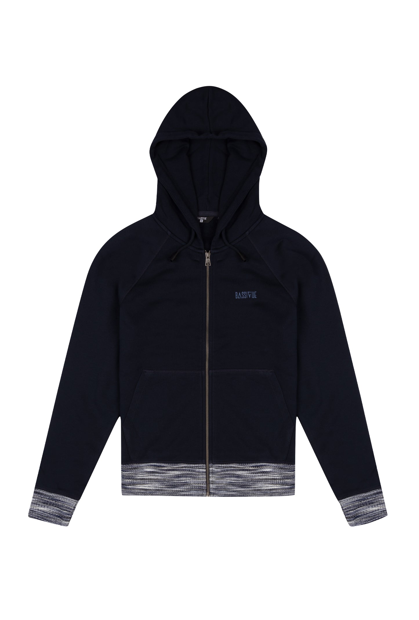 Knit Zipper Sweatshirt - Navy