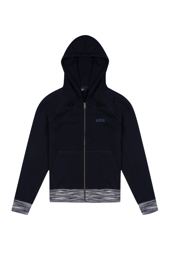Knit Fermuarlı Sweatshirt - Lacivert