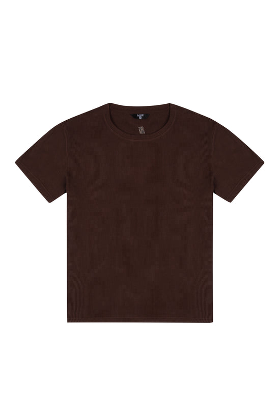 Waffle T-Shirt -Brown
