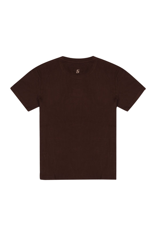 Waffle T-Shirt -Brown