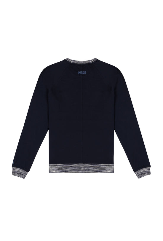 Knit Sweatshirt- Navy