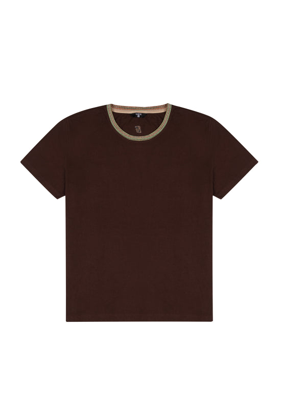 Knit T-Shirt - Brown