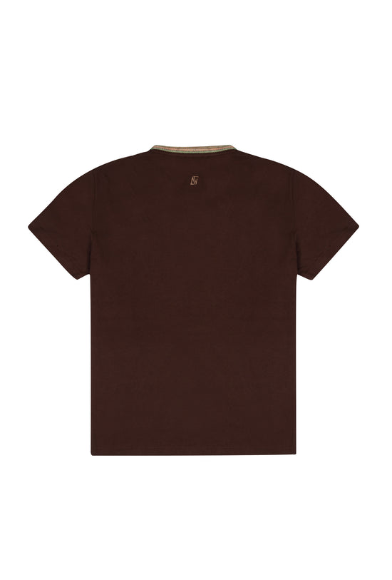 Knit T-Shirt - Brown