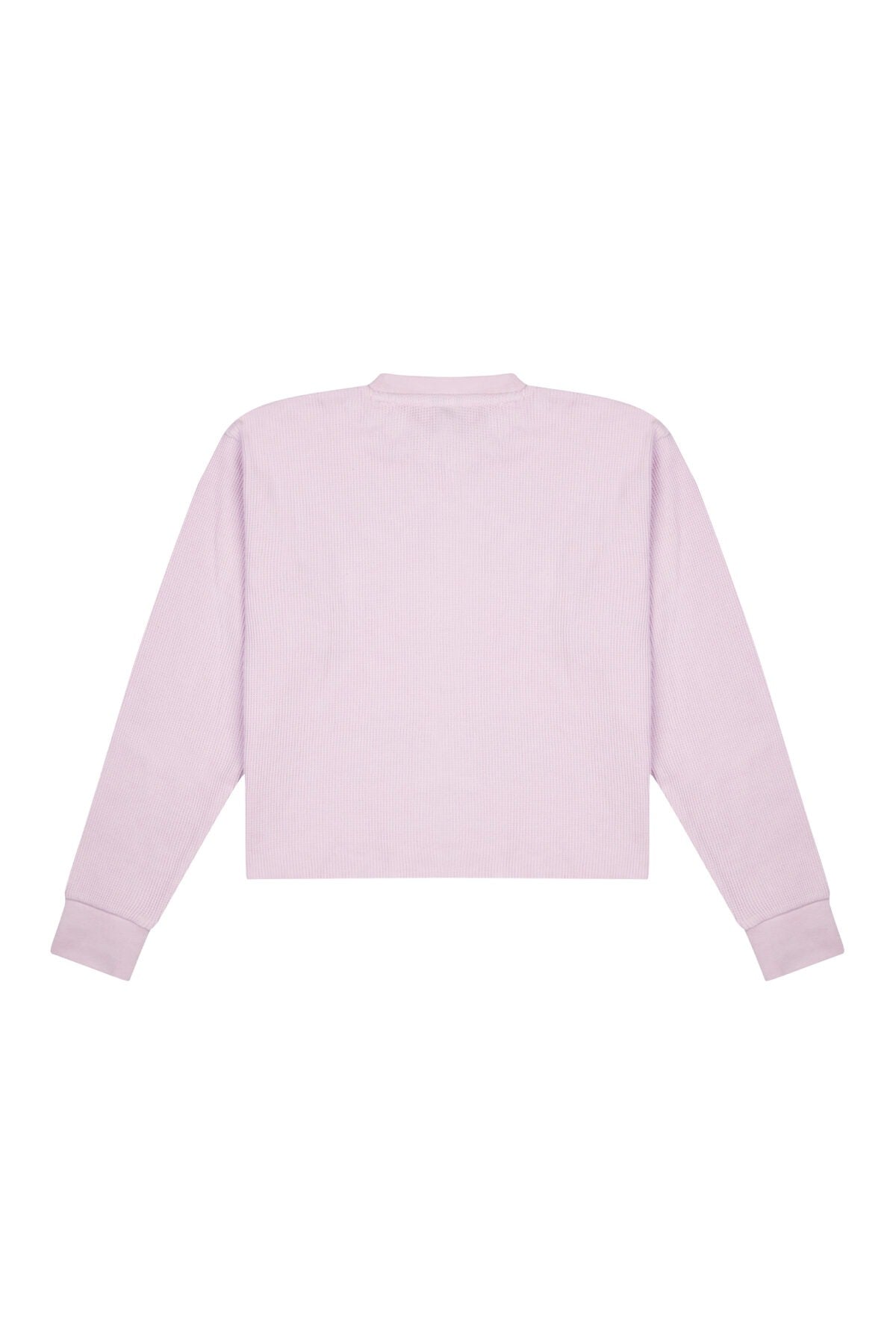 Waffle Sweatshirt- Cold Blush