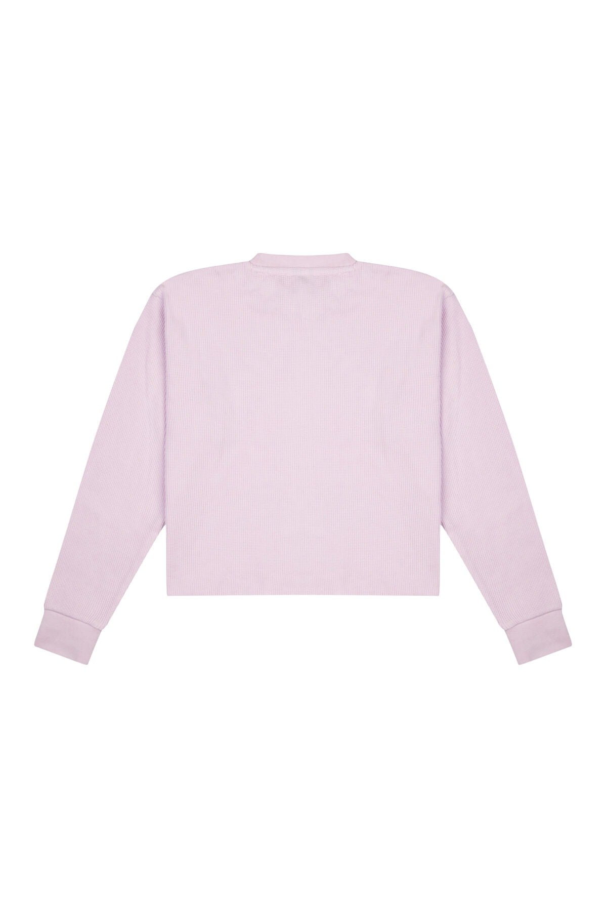 Waffle Sweatshirt - Açık Pembe