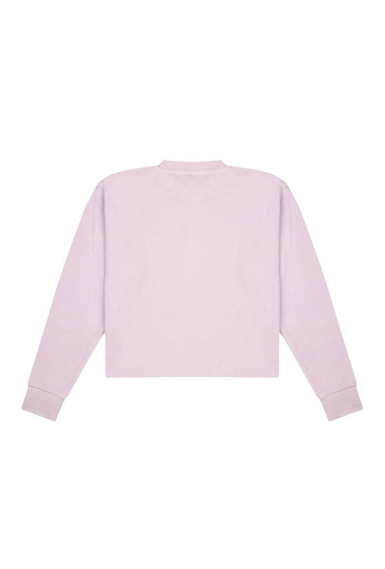 Waffle Sweatshirt- Cold Blush