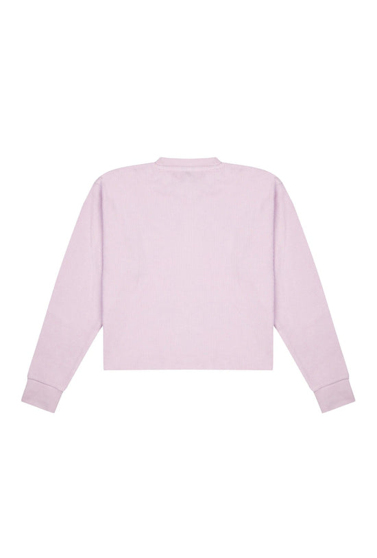 Waffle Sweatshirt - Açık Pembe