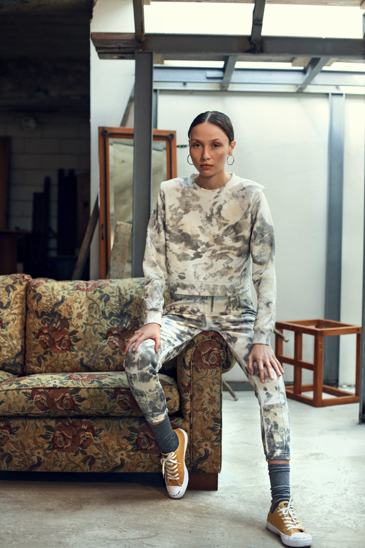 Cotton Skinny Sweatpants - Cloud