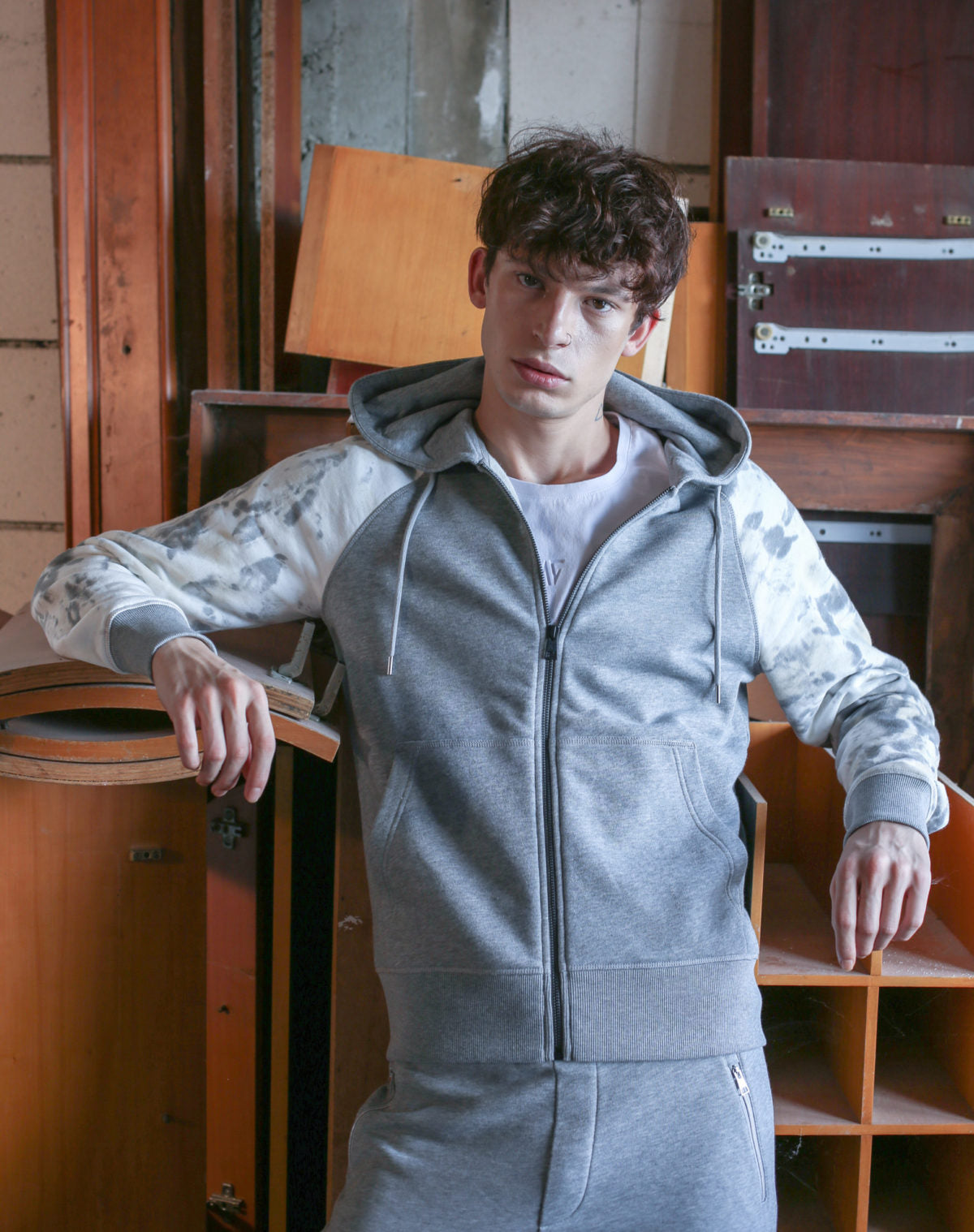Duo Dye Zipper Sweatshirt