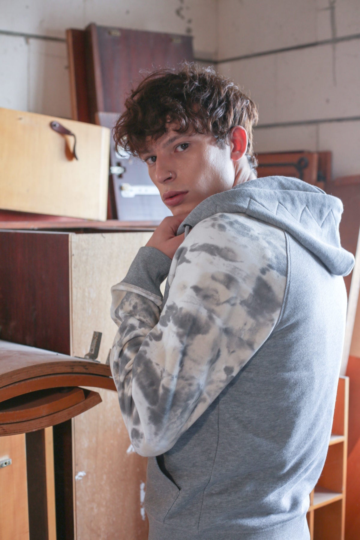 Duo Dye Zipper Sweatshirt