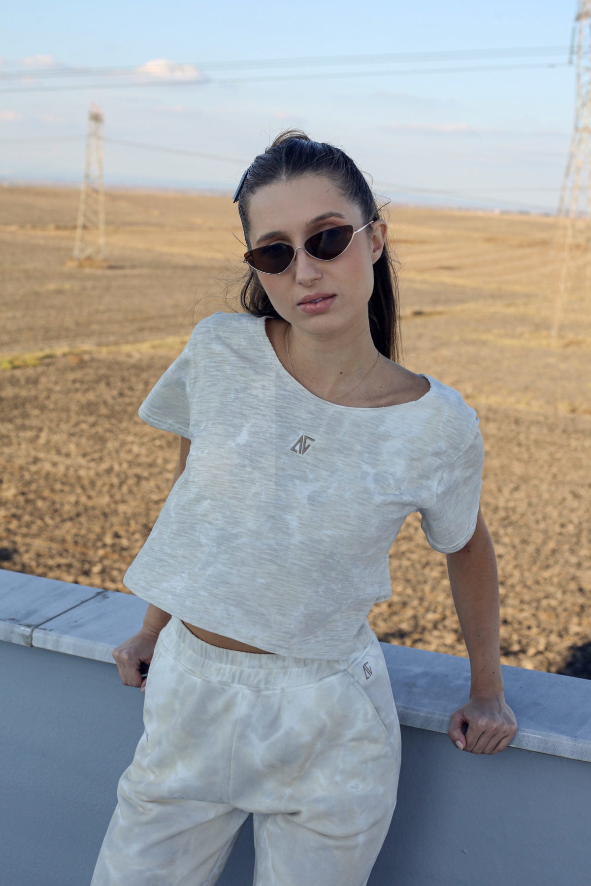 Cotton Crop T-Shirt - Cloud