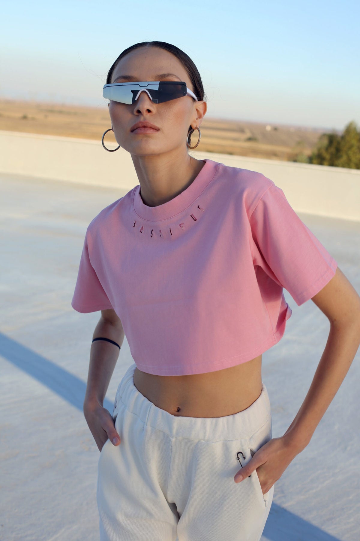 High Density Crop T-Shirt - Sea Pink