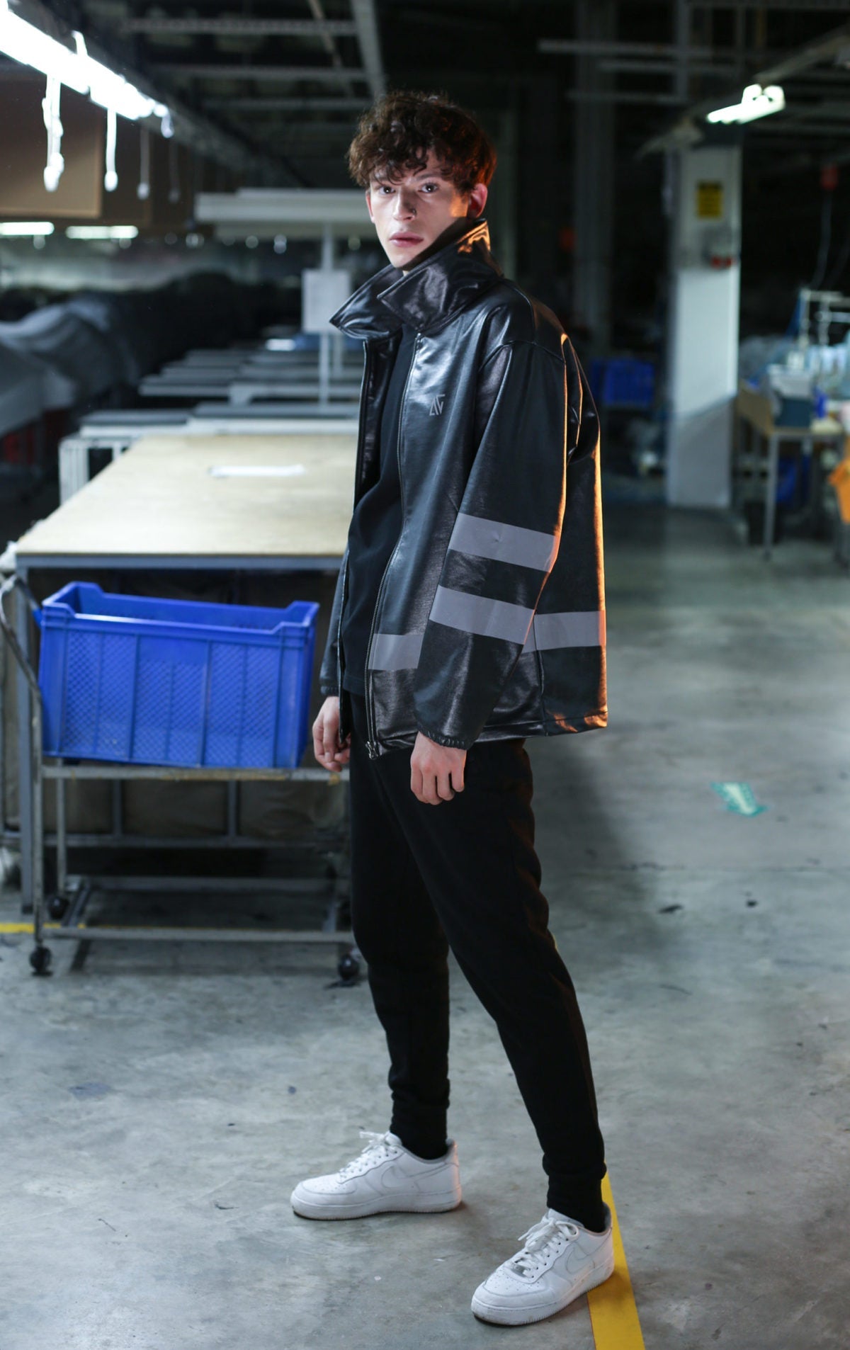 Black Reflective Raincoat