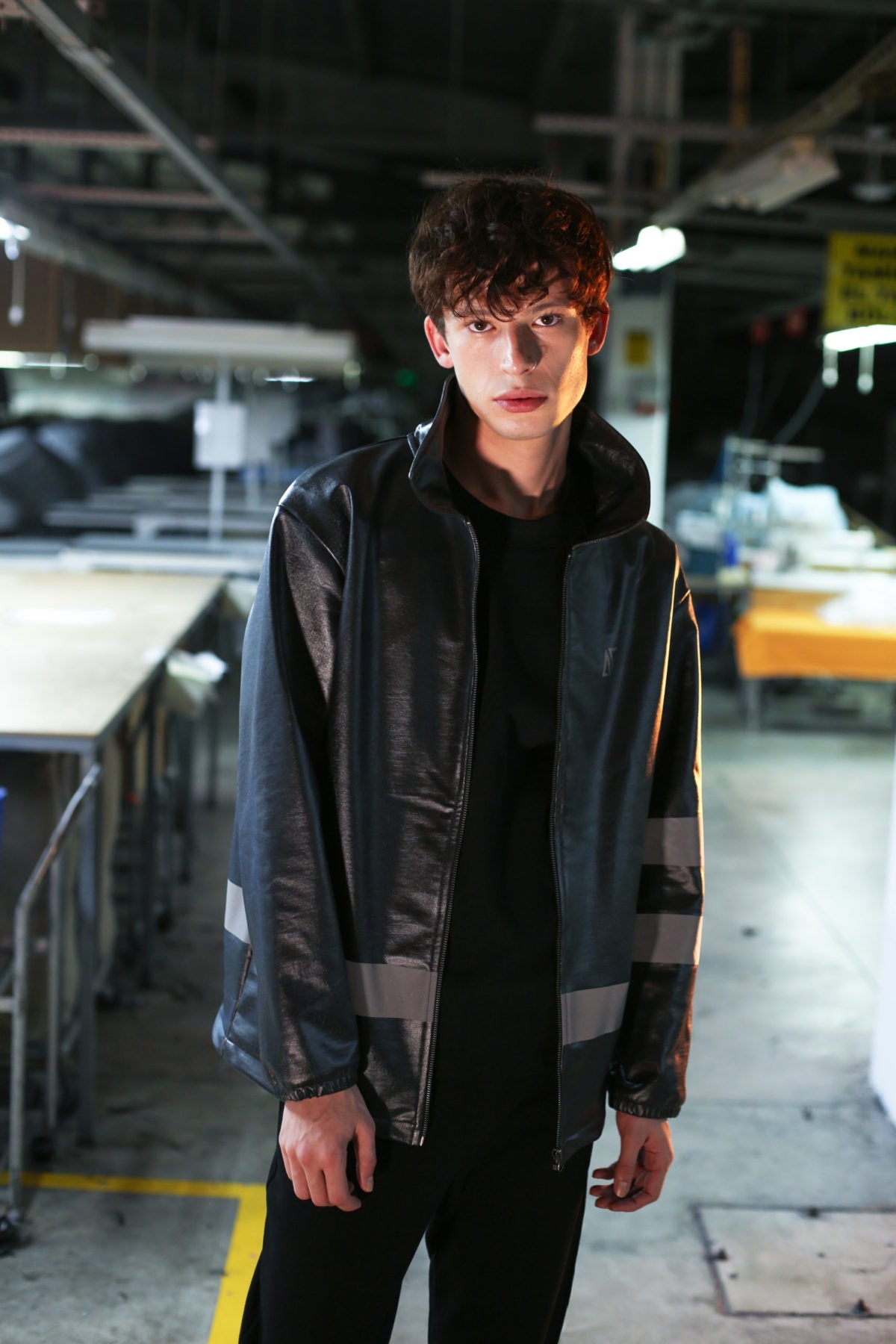 Black Reflective Raincoat