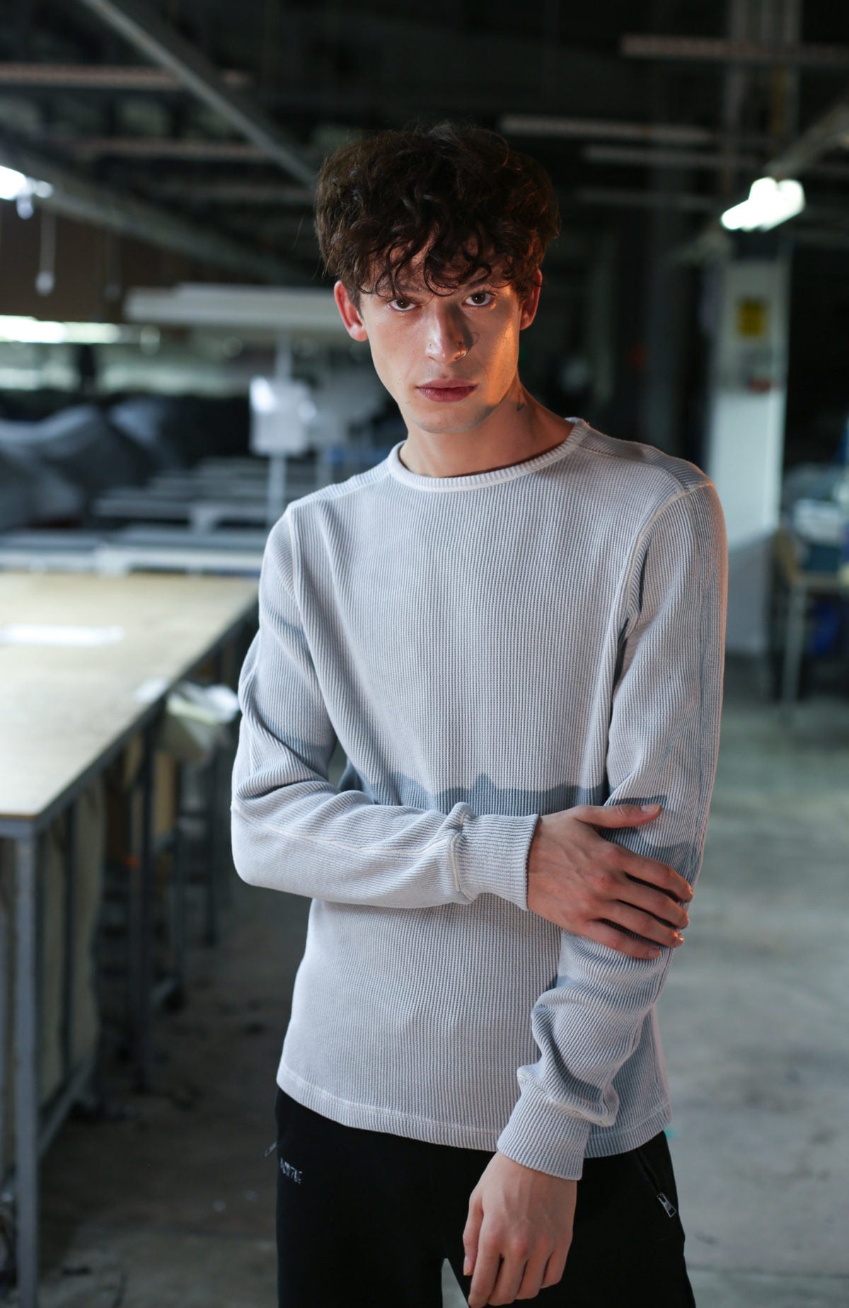 Waffle Crewneck Sweatshirt - Antartica