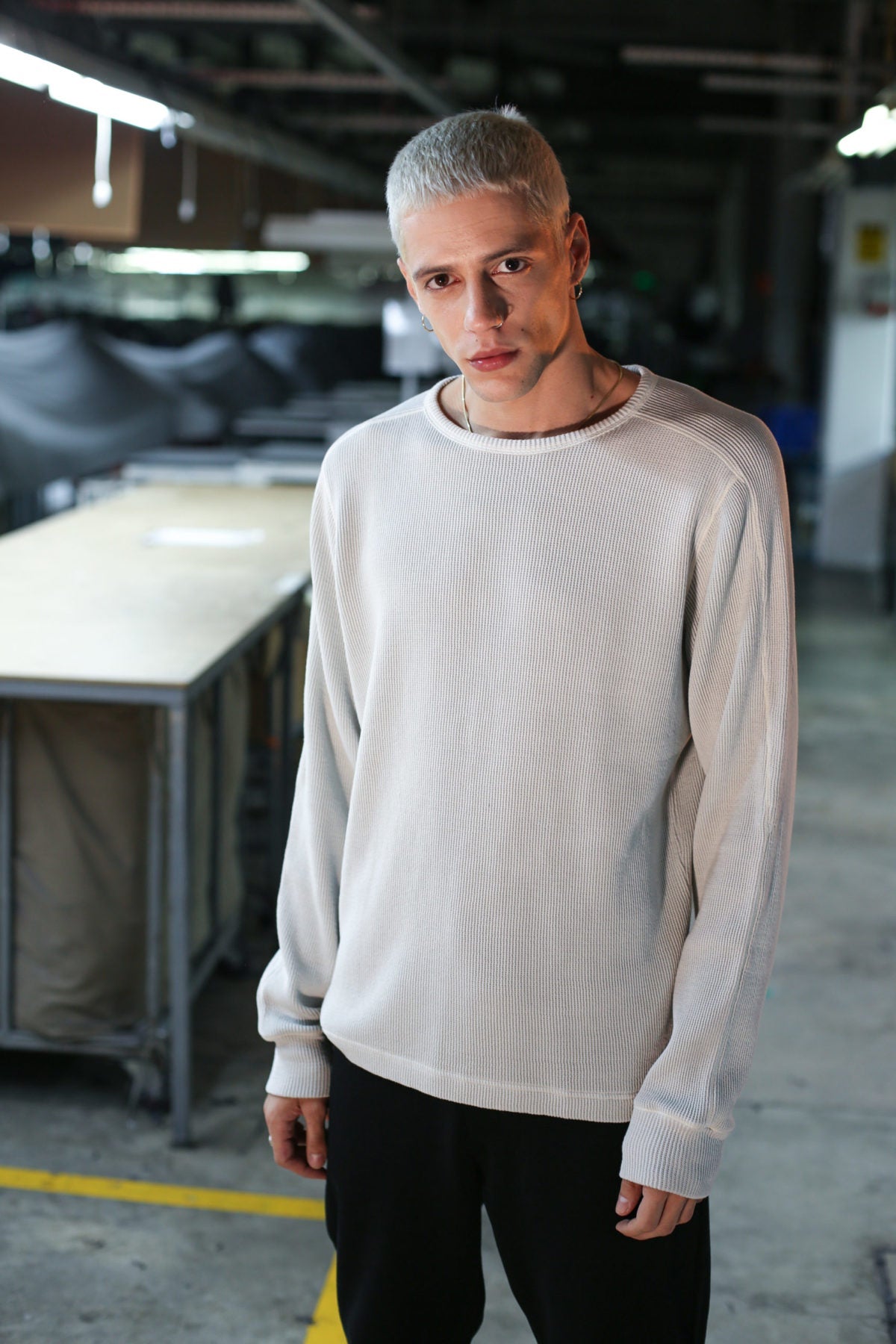 Cotton Long Sleeve T-Shirt - White