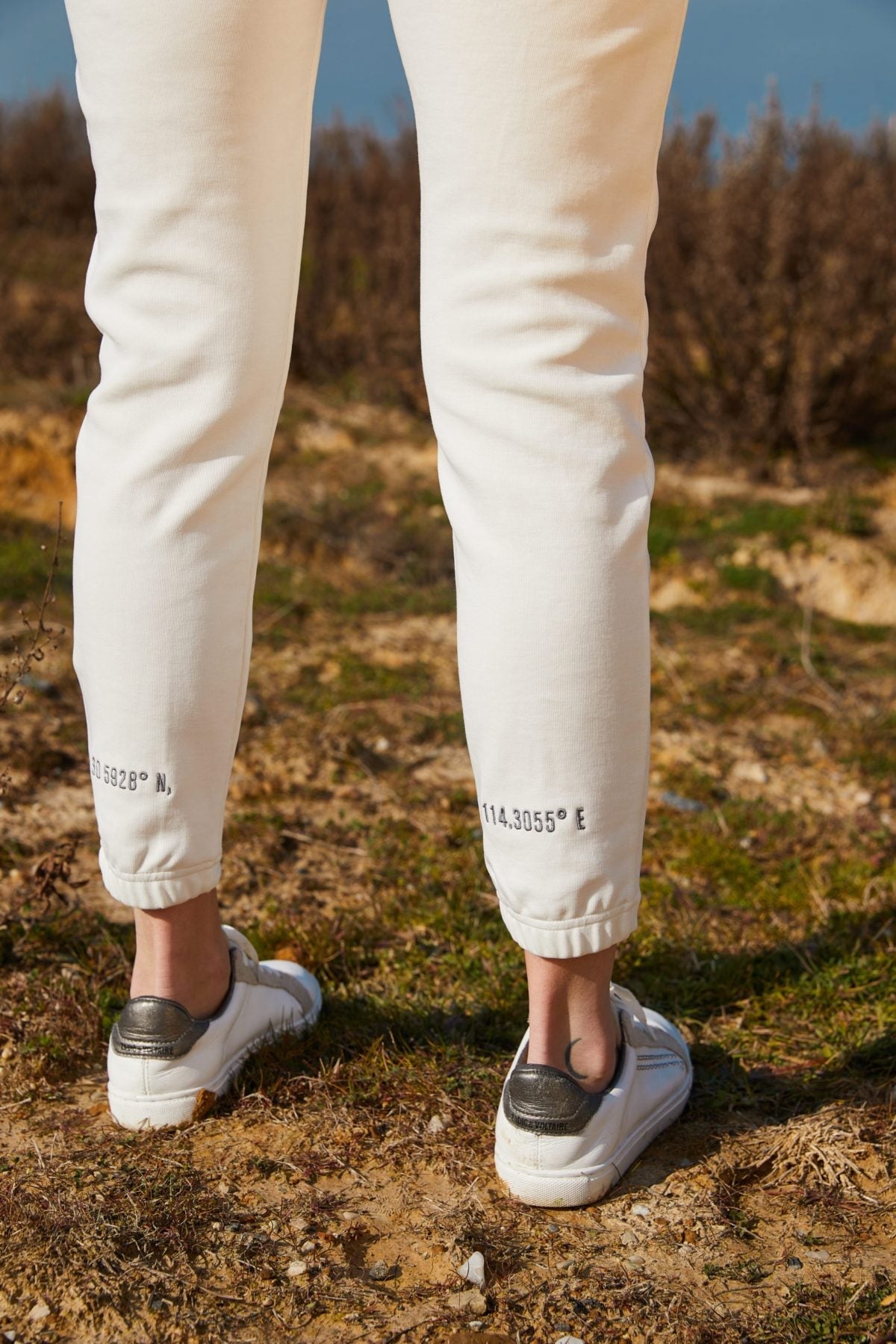 Cotton Skinny Sweatpants - Vanilla Sky