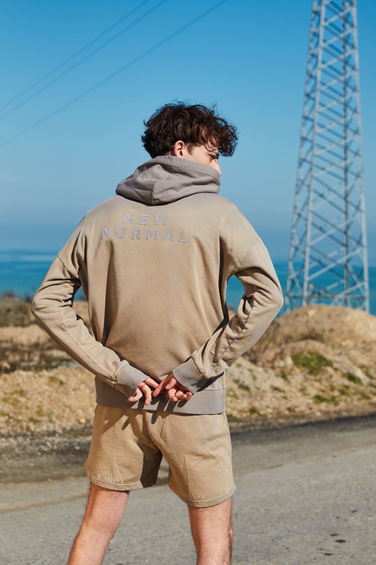 Cotton Hoodie - Acid Khaki