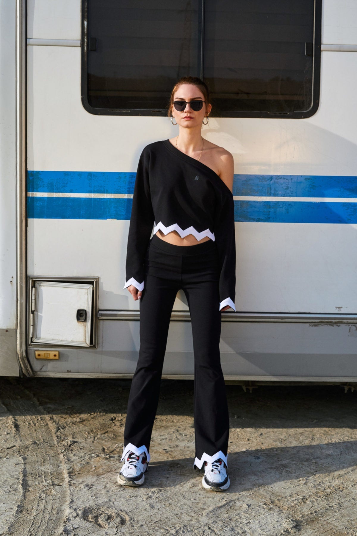 Zig Zag Flare Sweatpants