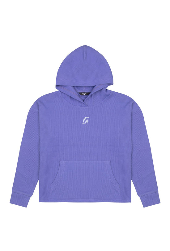 Waffle Oversize Hoodie - Very Peri