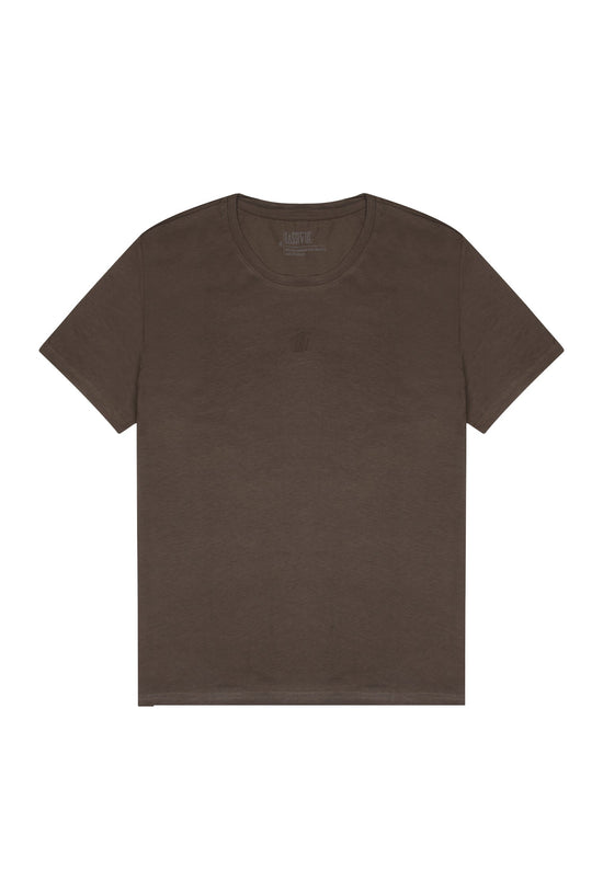 Load image into Gallery viewer, Earthy X Bassigue T-Shirt Chocolate
