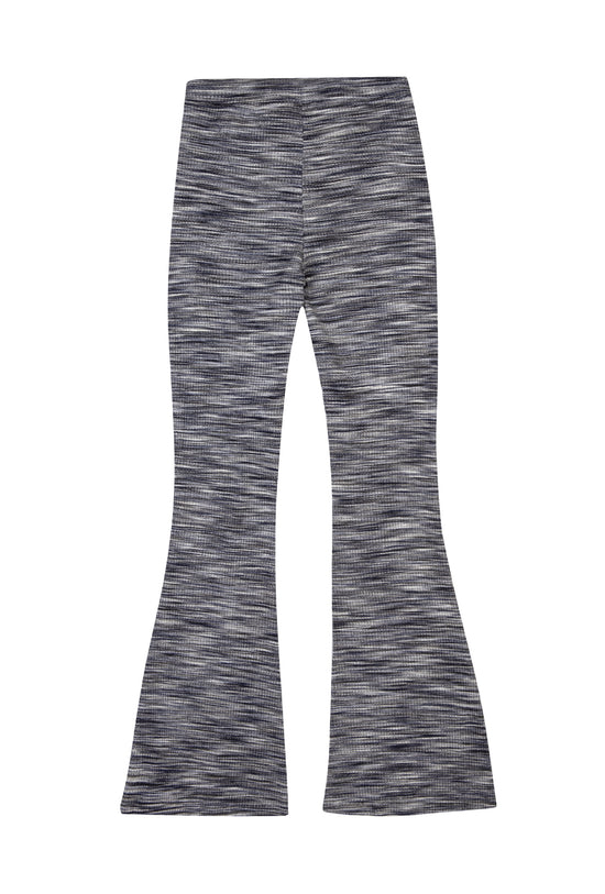 Knit Flare Sweatpants - White/Navy