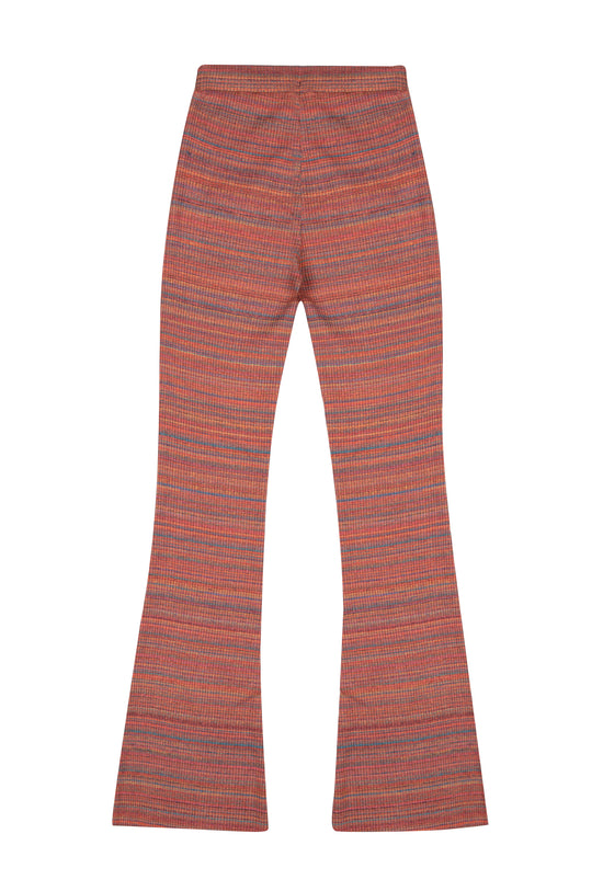 Knit Flare Pantolon - Pembe