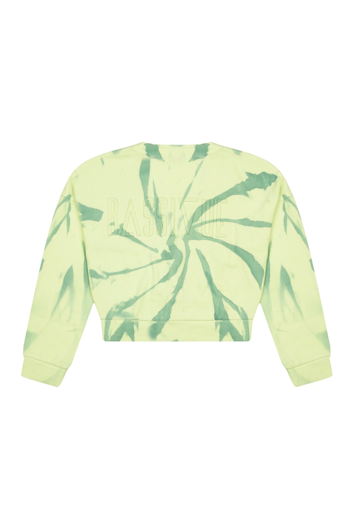 İğne Detaylı Sweatshirt - Açık Yeşili/Sarı