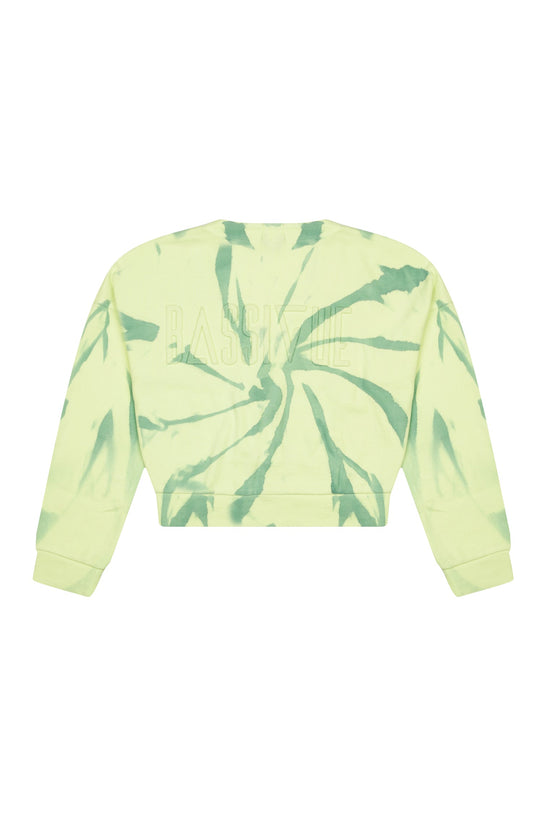 İğne Detaylı Sweatshirt - Açık Yeşili/Sarı